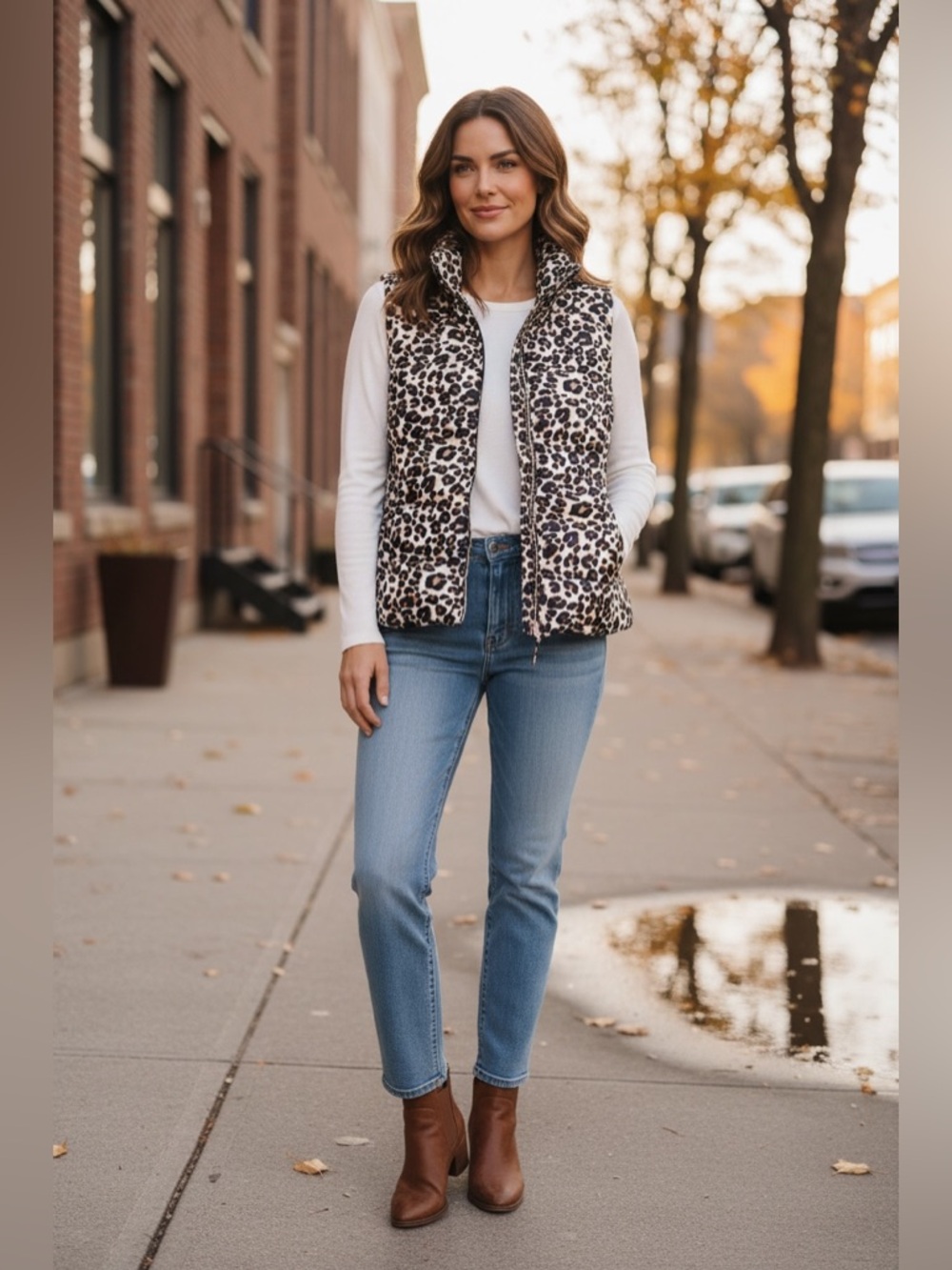LOFT Women's Animal Print Vest